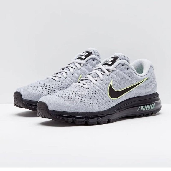 nike air max 2017 wolf grey black volt